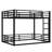 Full Over Full Metal Floor Bunk Bed, Noise-Reduced Design-1154979169