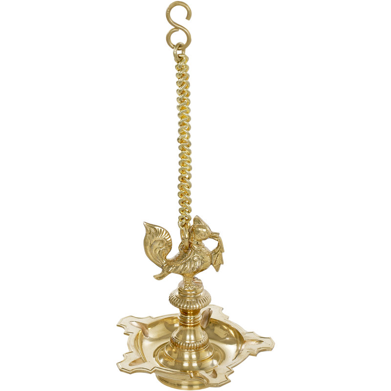 Lampe de paon suspendue sur le toit