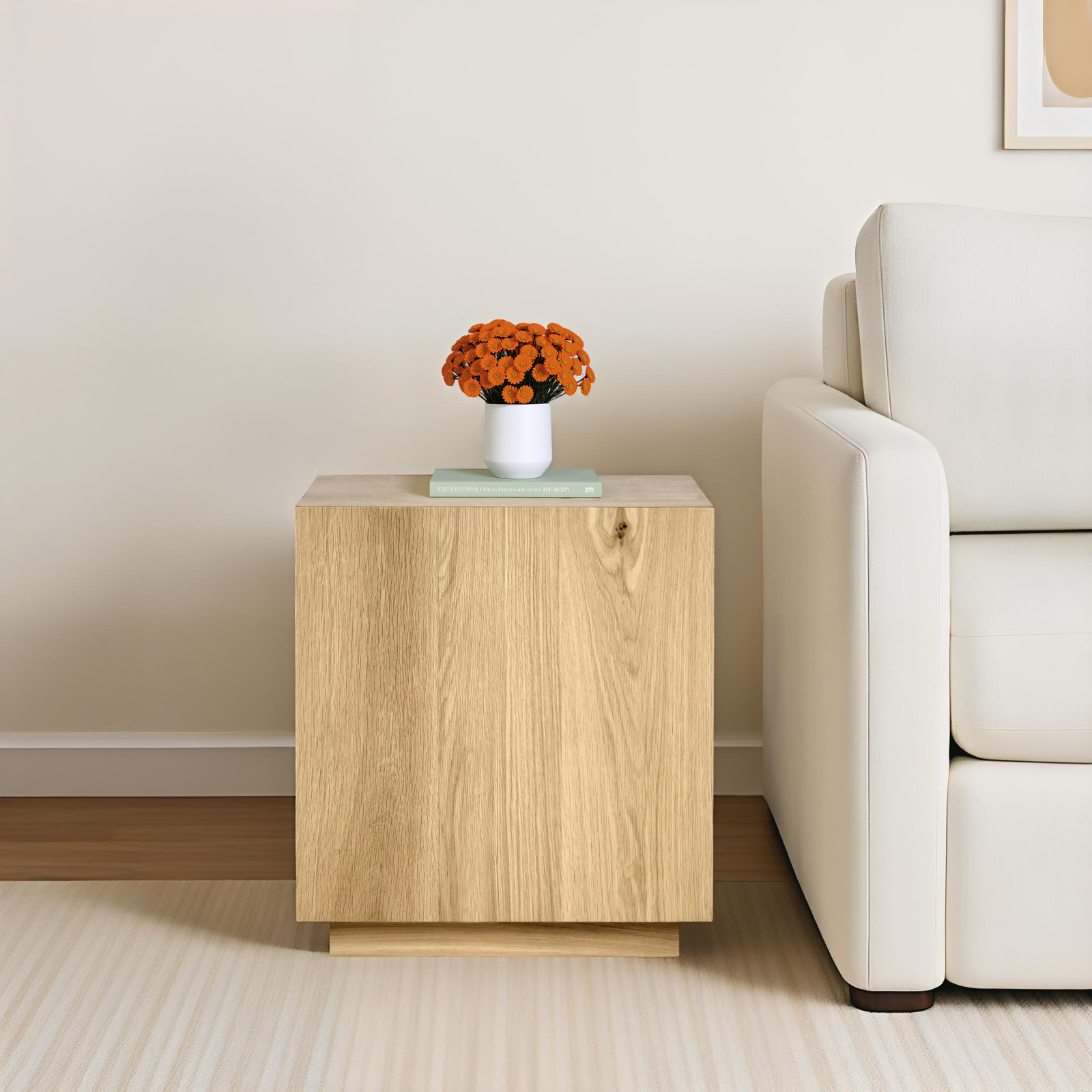 Taryn Block End Table, Natural