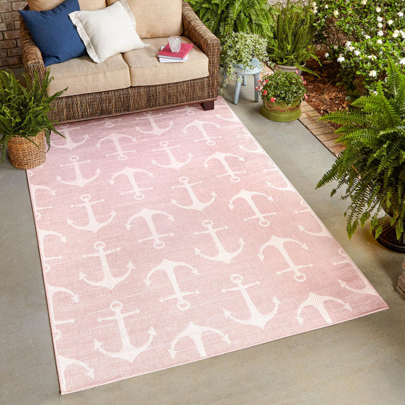 Tapis d'extérieur Ayton couleur écume de mer, Rectangle 9 pi x 12 pi