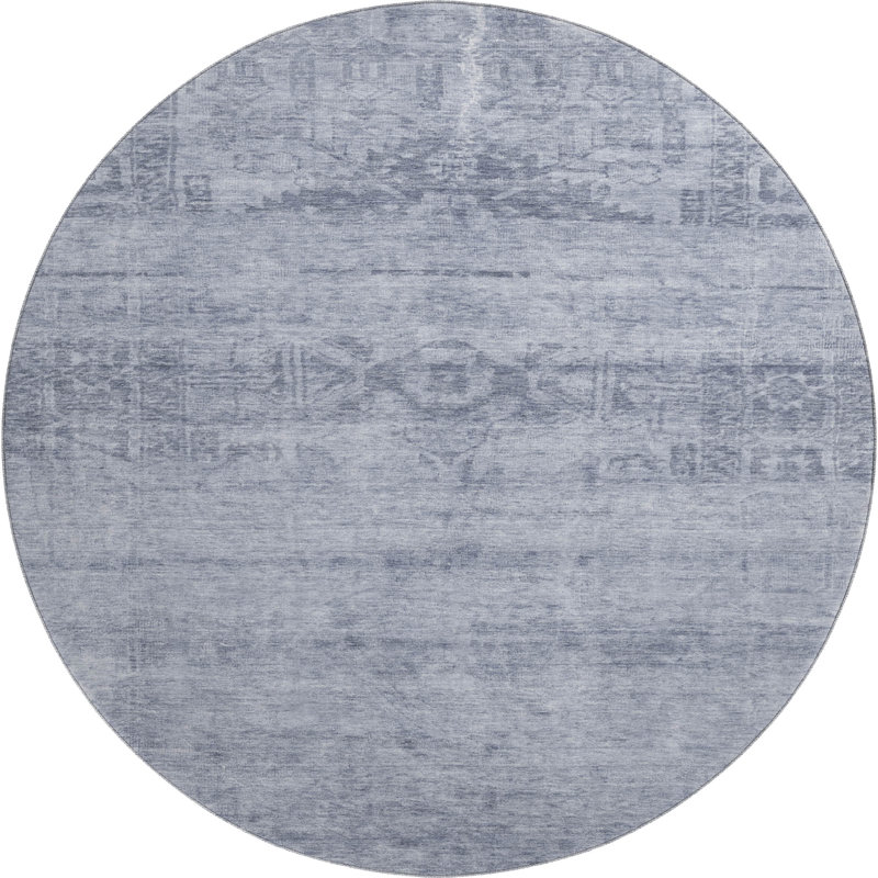 Premium Machine Washable Lampkins AMF1647 Global Rug, Round 8'