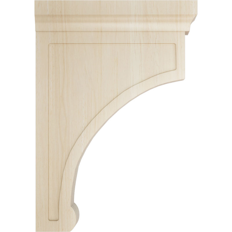 Large Rubberwood Gomez Corbel Bracket, 10" Height