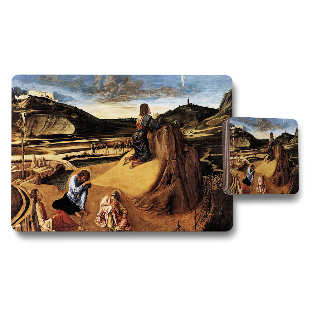 Classic Landscape Painting Placemat And Coaster Set For Dining