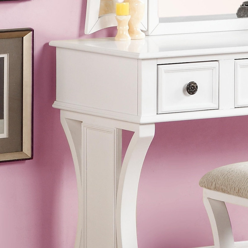 Ensemble de meuble-lavabo avec tabouret pliable unique, White