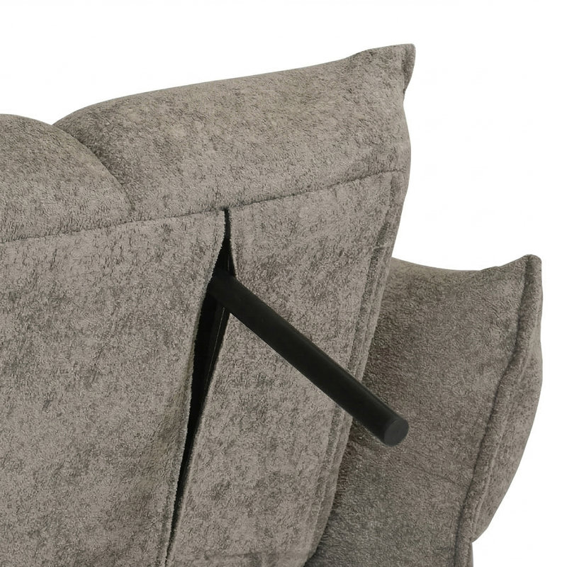 3 Seater Boucle Sofa Bed, Light Gray