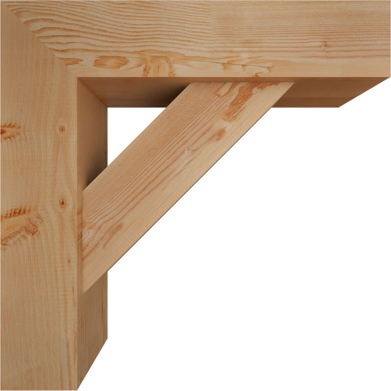 Support de bloc traditionnel avec entretoise décalée, 28 po x 28 po, Sapin Douglas de l 7 1/2 (lisse)