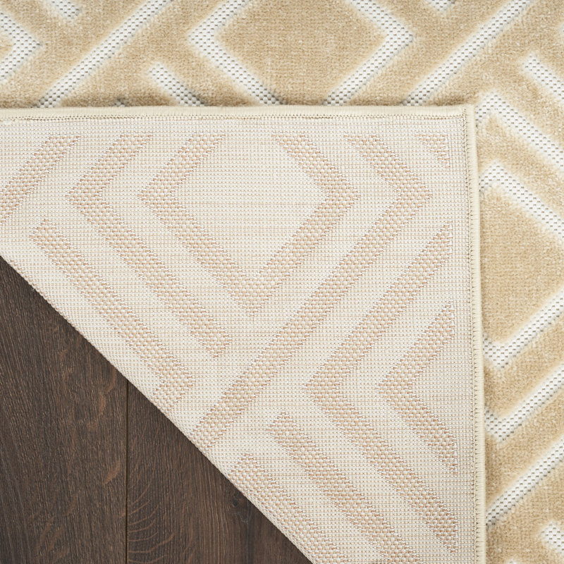 Ebern Designs Garp Taupe Modern Indoor Rug, Rectangle 7'10" x 9'10"