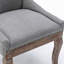 Furniture, chaise de salle à manger d'appoint, chaises en tissu épaissi avec pieds en bois massif aux tons neutres, tête de clou en bronze, ensemble de 2-308505117