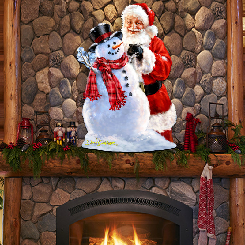 Figurine de jardin et de porte-père noël à motif