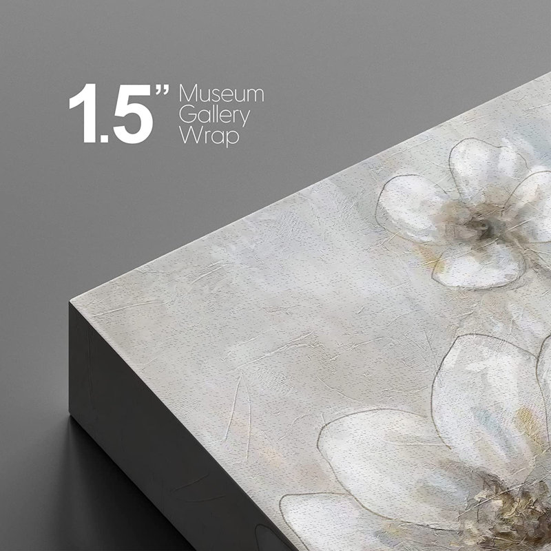 " White Garden Daisy " Painting Print, Wrapped Canvas, 18" H x 12" W