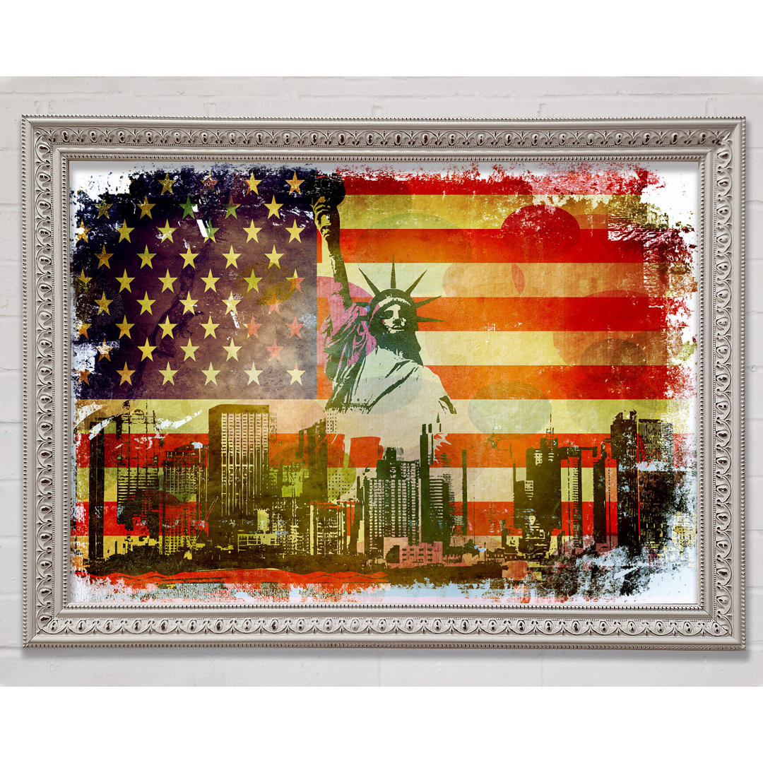 Amerikanische Flagge NYC - Druck