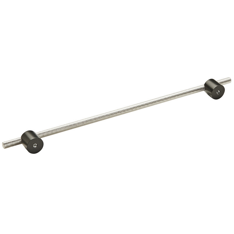 Poignée barre Transcendent, Noir mat / nickel poli, 12.625"