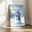 «Snowman Winter Landscape», art mural sur toile-2043337380