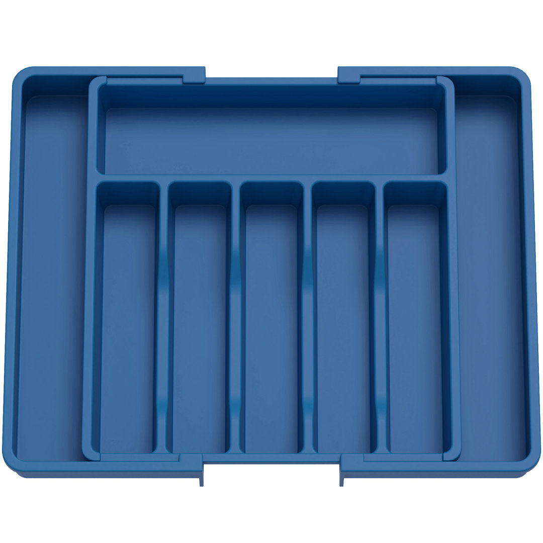 Cutlery Drawer Organiser Large, Extendable Cutlery Tray,8 Compartment, Kitchen Drawer Organiser Utensil Spoons Forks Knives