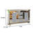 Mirrored Dining Table & 3-Drawer Sideboard Set - Crushed Diamond Glass Top Collection