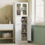 Armoire de rangement 67 po, 6 portes, 6 portes, blanc