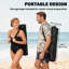 Ensemble de 2 chaises de camping inclinables, chaise de camping pliante, noir