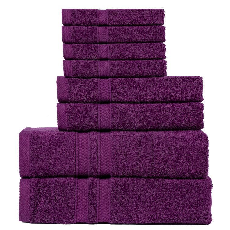 6 Piece Bath Towels Set, 100% Super Plush Premium Cotton - Becky