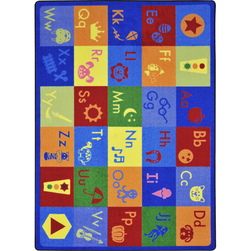 Kid Essentials Simply Phonics Area Rug, Rectangle 5'4" x 7'8"