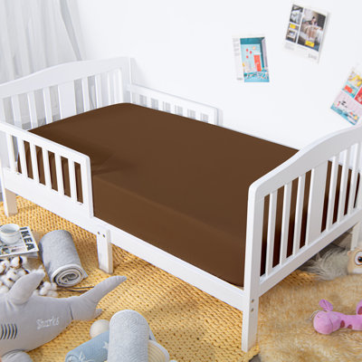 Draps-housses pour lit de bébé, draps 100% microfibre brossée pour matelas de lit de bébé et de tout-petit standard, 28 x 52 pouces - NTBAY