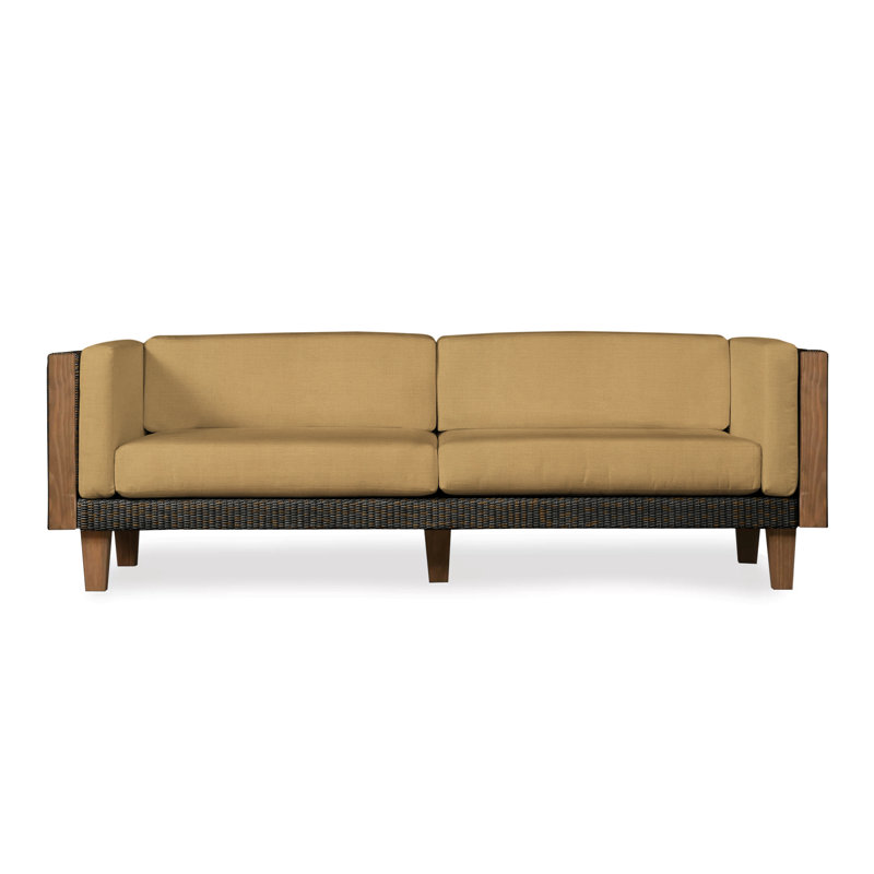 Catalina Outdoor 3 - Seat Patio Sofa, Mink, Beach Navy