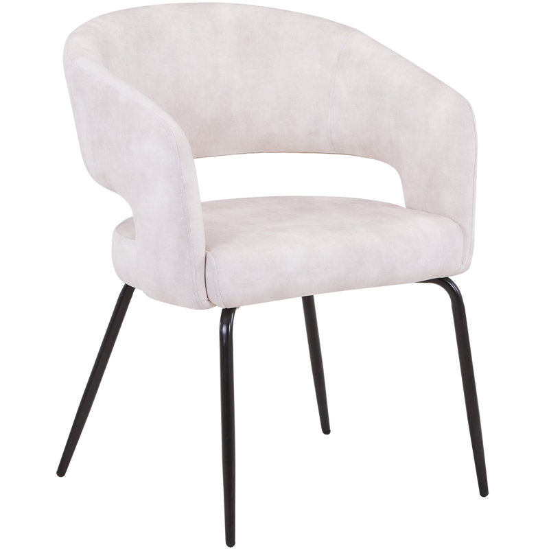 Chaise rembourrée Huda,  Beige