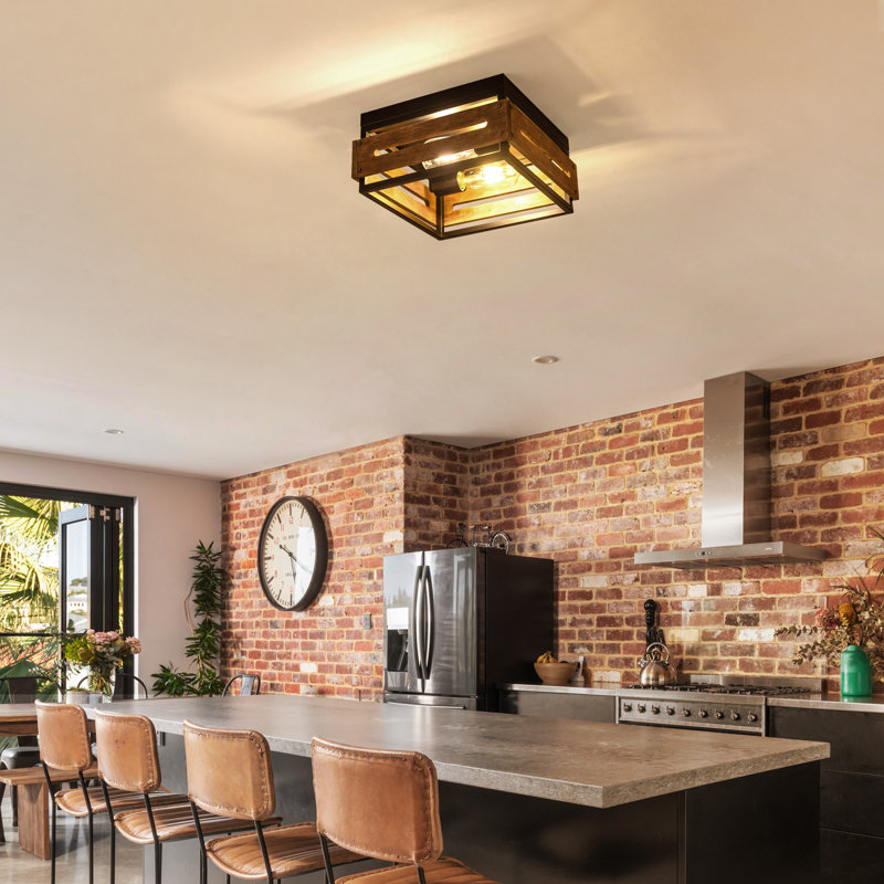 Yoann Solid Wood Flush Mount