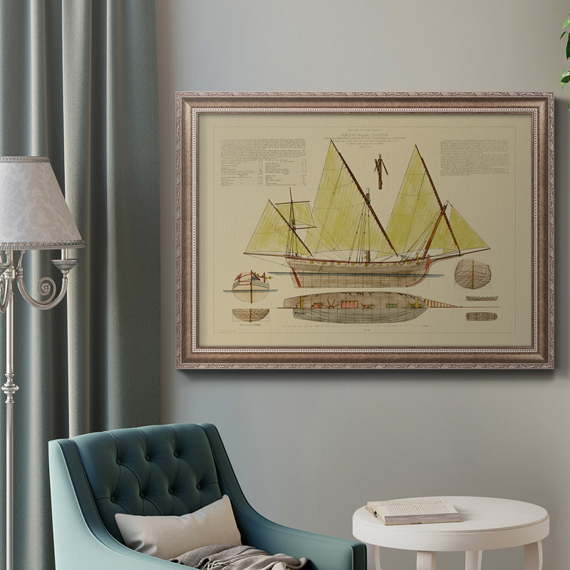 Toile encadrée de qualité supérieure antique avec plan V prêt à accrocher, H 24 po x l 36 po x P 2,5 po, Encadré naturel