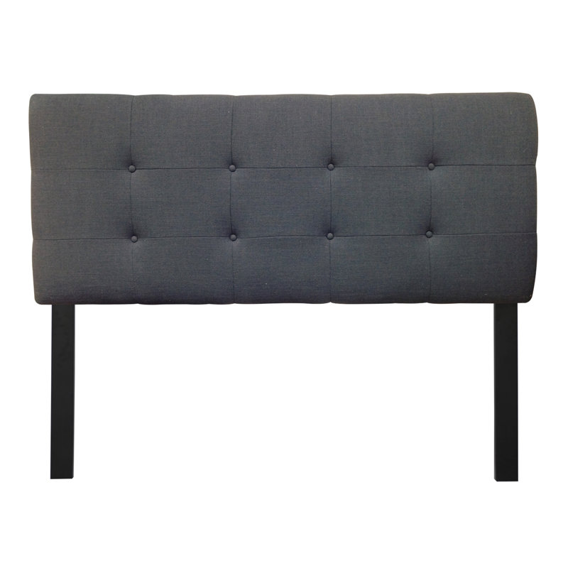 Tête de lit tapissier Allande, Double, Loft gris charbon