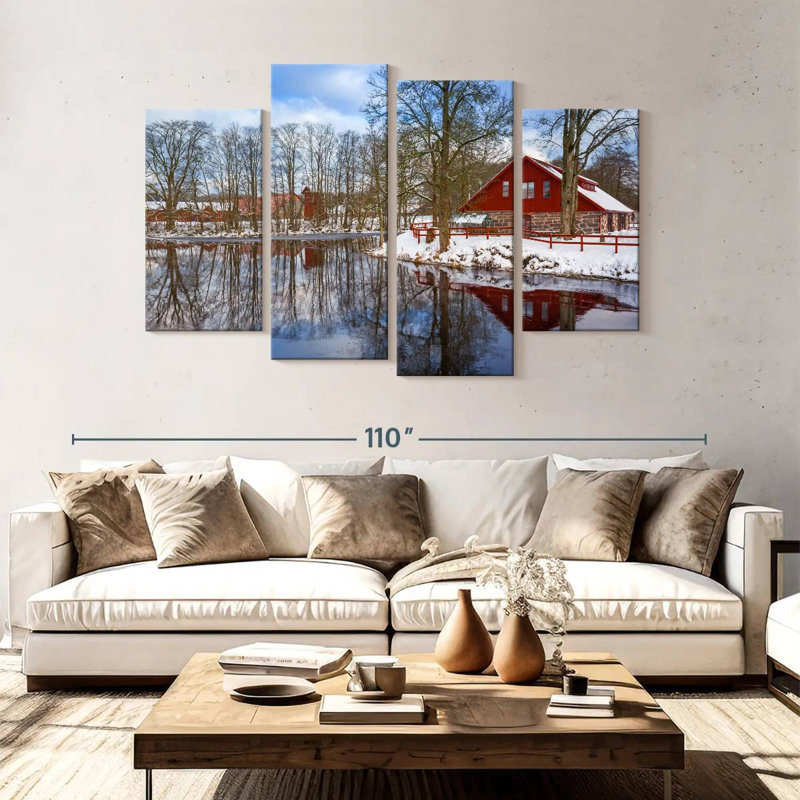 Lilie Winter Lake House, H 54 po x l 84 po