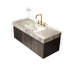 Meuble-lavabo de salle de bain, armoire de rangement en contreplaqué flottant avec tiroir et porte, plateau en pierre frittée gris clair et lavabo en céramique-306290665-306290675-306290678
