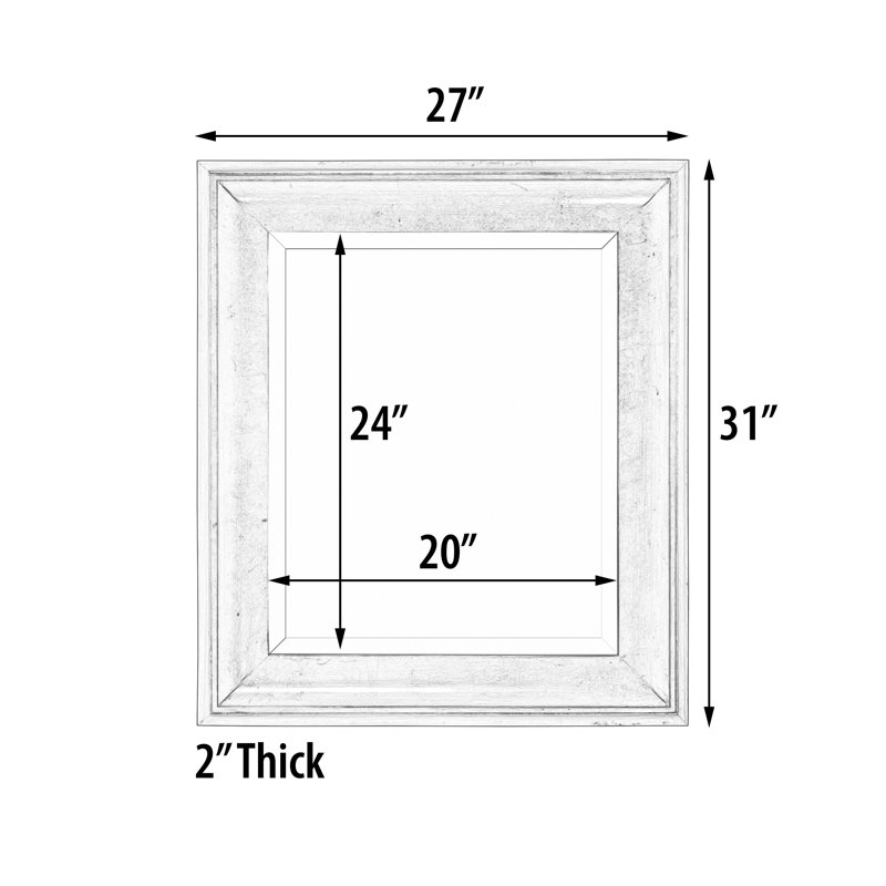 Miroir d'appoint Ingiald, 31 po x 27 po