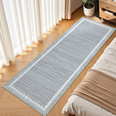 Tapis de sol contemporain pliable antidérapant à poils courts et antidérapant