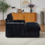Fauteuil inclinable simple en velours côtelé de 42,5 pouces avec rangement, porte-gobelet et siège profond confortable pour le salon-1370354330