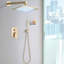 Ensemble de robinet de douche à DEL brossé avec système de pomme de douche à pluie 12 po