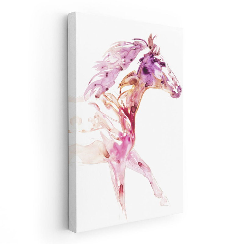 Garnet Horse IV - reproduction d'art sur toile, H 24 po x l 16 po