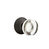 Passage Modern Disc Crystal Knob with Modern Rose