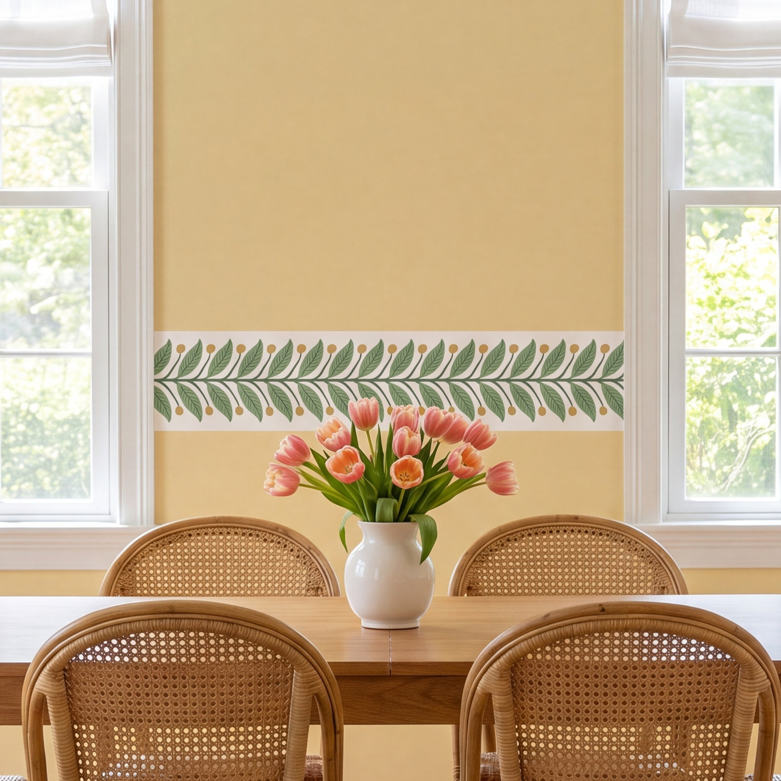 Garden Wallpaper Border, Green