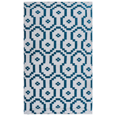 Ahna Geometric Polyester Anti-Fatigue Kitchen Mat