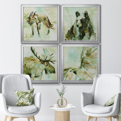 " On Second Thought " 4 - Pieces Painting Print