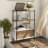 Dayne 45"H 3-Tier Bookshelf with Sliding Door Cabinet
