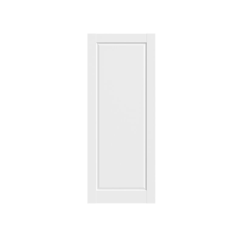 Porte dalle à 1 panneau 32 po x 80 po, panneau de porte intérieur en panneau de fibres à densité moyenne à peindre, panneau pré-assemblé pour garde-robe de chambre à coucher, bureau d'étude, blanc