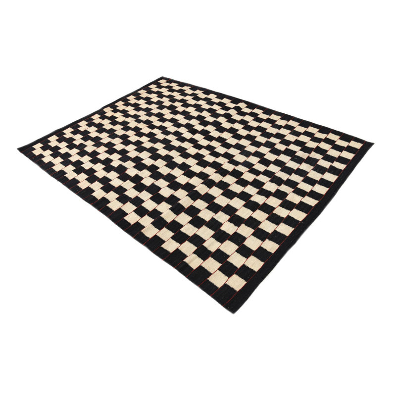 Tapis noir et blanc Noor