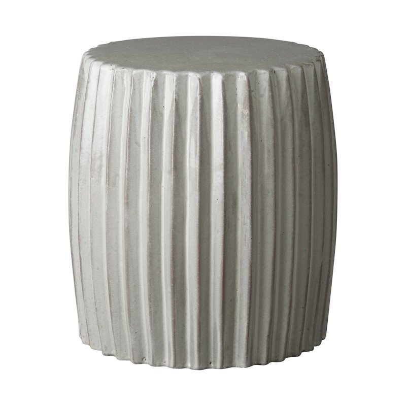 Tabouret de jardin en céramique Brock, gris