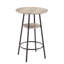 Tabourets de bar gris élégants avec tablette et tabouret moderne ergonomique