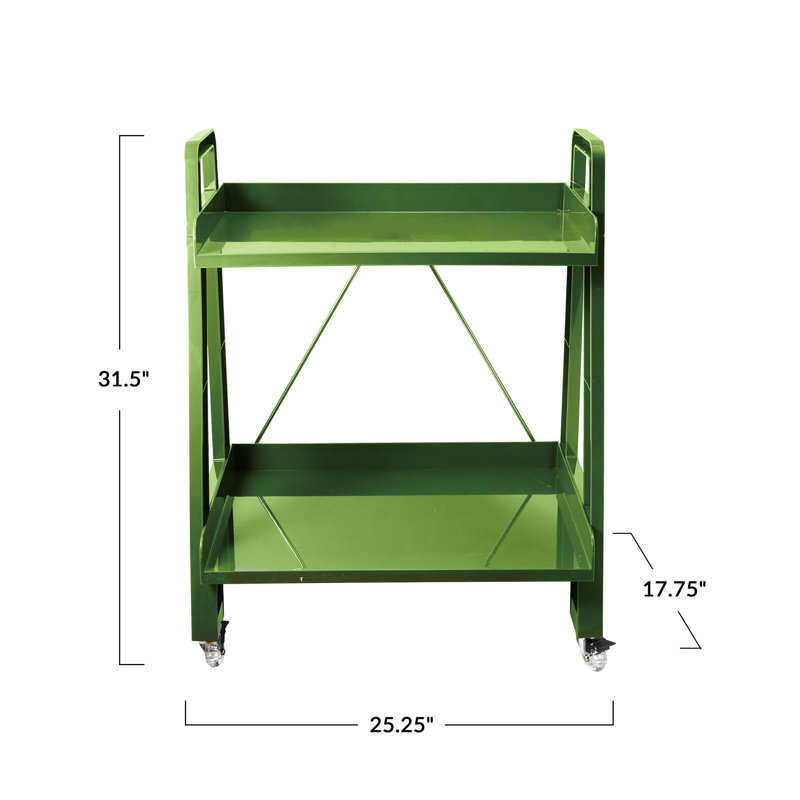 Plastic Utility Cart With Handles And Casters