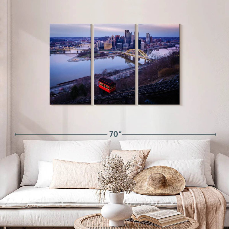Sireci Overlooking Pittsburgh, 28" H x 45" W