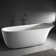 63'' X 29.5'' Matte White Freestanding Soaking Solid Surface Bathtub With Pop-up Drain And Overflow