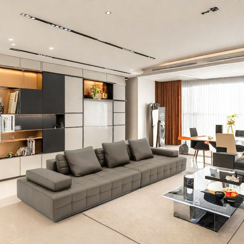 Canapé Minimalist, 3, H 24,8 po x l 141,73 po x P 44,09 po