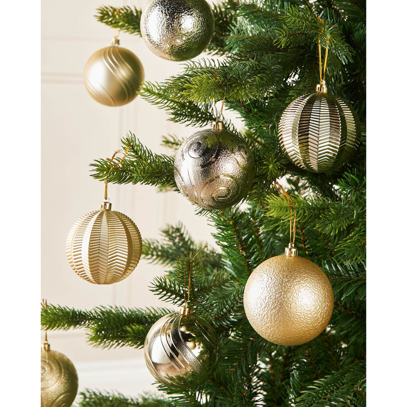 9.29cm Solid Colour Plastic / Acrylic Bauble, Gold